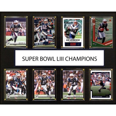 New England Patriots Super Bowl LIII Champions 12 x 15 Plaque
