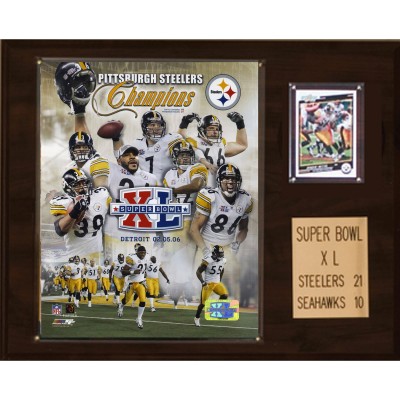 Pittsburgh Steelers Super Bowl XL Champions 12 x 15 Plaque