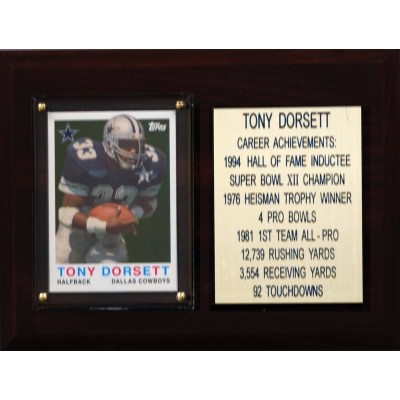 Dallas Cowboys Tony Dorsett 6 x 8 Plaque