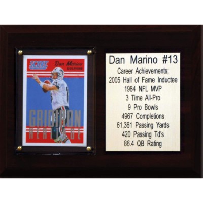 Miami Dolphins Dan Marino 6 x 8 Plaque