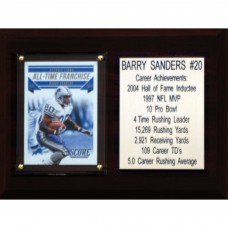 Detroit Lions Barry Sanders 6 x 8 Plaque