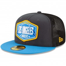 Бейсболка Los Angeles Chargers New Era 2021 NFL Draft On-Stage 59FIFTY - Graphite/Powder Blue