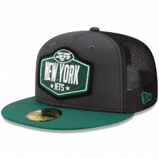 Бейсболка New York Jets New Era 2021 NFL Draft On-Stage 59FIFTY - Graphite/Green
