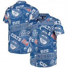 Indianapolis Colts FOCO Thematic Button-Up Shirt - Royal