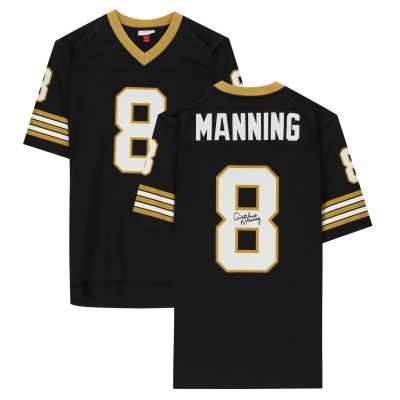 Игровая джерси Autographed New Orleans Saints Archie Manning Fanatics Authentic Mitchell & Ness Black Replica
