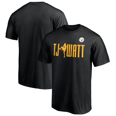 Футболка T.J. Watt Pittsburgh Steelers Checkdown - Black