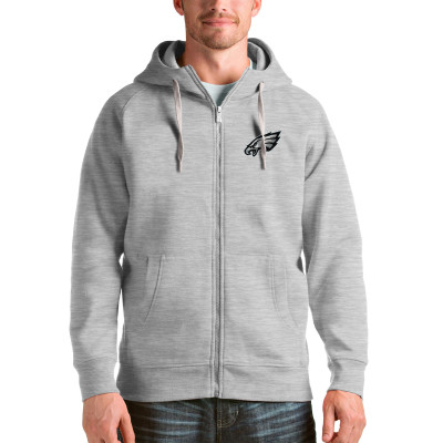 Толстовка на молнии Philadelphia Eagles Antigua Victory - Heather Gray