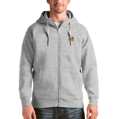 Толстовка на молнии с капюшоном Minnesota Vikings Antigua Victory - Heather Gray