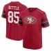 Футболка George Kittle San Francisco 49ers Hashmark Name & Number V-Neck - Scarlet