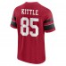 Футболка George Kittle San Francisco 49ers Hashmark Name & Number V-Neck - Scarlet