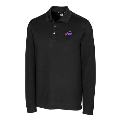 Поло Buffalo Bills Cutter & Buck Black Advantage Long Sleeve