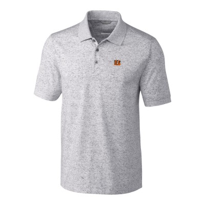 Cincinnati Bengals Cutter & Buck Space Dye Advantage Polo - Gray - оригинальная атрибутика Цинциннати Бенгалс