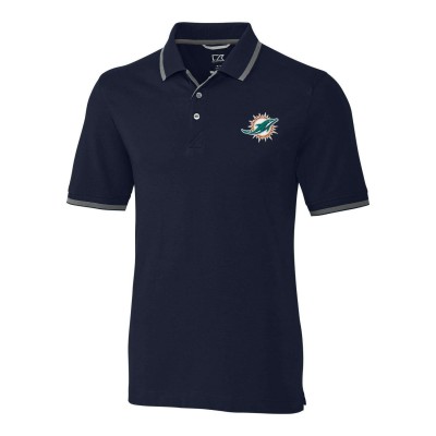 Поло Miami Dolphins Cutter & Buck Advantage Tipped - Navy