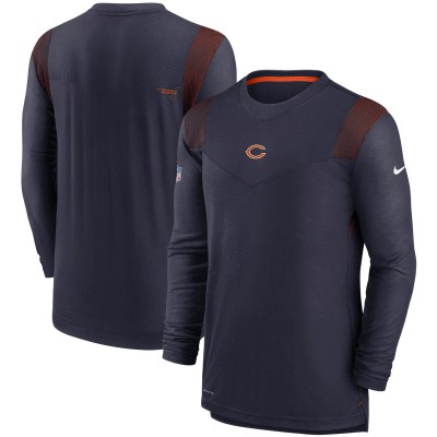 Футболка с длинным рукавом Chicago Bears Nike Sideline Player UV Performance - Navy