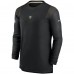 Футболка с длинным рукавом New Orleans Saints Nike Black Sideline Player UV Performance