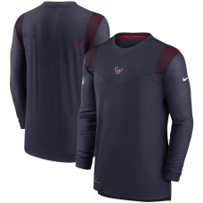 Футболка с длинным рукавом Houston Texans Nike Navy Sideline Player UV Performance