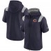 Толстовка на молнии Chicago Bears Nike Sideline Showout Short Sleeve - Navy