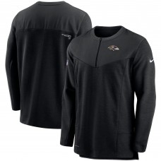 Кофта на короткой молнии Baltimore Ravens Nike Sideline UV Performance - Black