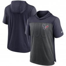 Футболка с капюшоном Houston Texans Nike Heathered Charcoal/Navy Performance