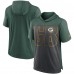 Футболка с капюшоном Green Bay Packers Nike Performance - Heathered Charcoal/Green