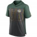 Футболка с капюшоном Green Bay Packers Nike Performance - Heathered Charcoal/Green