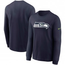 Футболка с длинным рукавом Seattle Seahawks Nike Primary Logo - College Navy