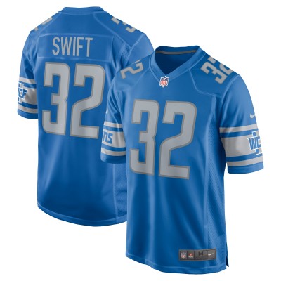 DAndre Swift Detroit Lions Nike Team Game Jersey - Blue