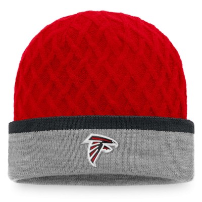 Вязанная шапка Atlanta Falcons Block Party - Red/Heathered Gray