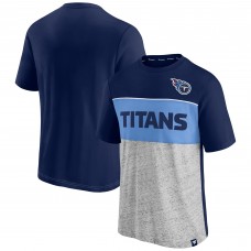 Футболка Tennessee Titans Colorblock - Navy/Heathered Gray