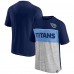 Футболка Tennessee Titans Colorblock - Navy/Heathered Gray Футболка Tennessee Titans Colorblock - Navy/Heathered Gray
