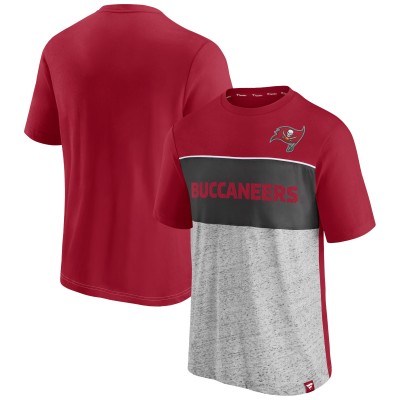 Футболка Tampa Bay Buccaneers Colorblock - Red/Heathered Gray