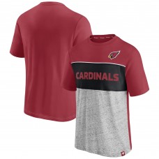 Футболка Arizona Cardinals Colorblock - Cardinal/Heathered Gray