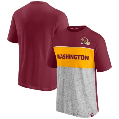 Футболка Washington Football Team Colorblock - Burgundy/Heathered Gray