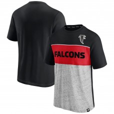 Футболка Atlanta Falcons Throwback Colorblock - Black/Heathered Gray