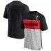 Футболка Atlanta Falcons Throwback Colorblock - Black/Heathered Gray Футболка Atlanta Falcons Throwback Colorblock - Black/Heathered Gray