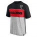 Футболка Atlanta Falcons Throwback Colorblock - Black/Heathered Gray