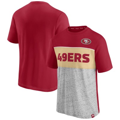 Футболка San Francisco 49ers Colorblock - Scarlet/Heathered Gray