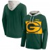 Футболка с длинным рукавом с капюшоном Green Bay Packers - Green