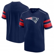 Футболка с V-образным вырезом New England Patriots Textured Hashmark - Navy
