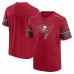 Футболка с V-образным вырезом Tampa Bay Buccaneers Textured Hashmark - Red