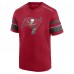 Футболка с V-образным вырезом Tampa Bay Buccaneers Textured Hashmark - Red