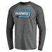 Футболка с длинным рукавом Carolina Panthers Vintage On The Ropes Raglan Tri-Blend - Heathered Gray/Heathered Charcoal