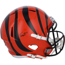 Autographed Cincinnati Bengals Tee Higgins Fanatics Authentic Riddell Speed Replica Helmet
