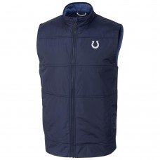 Indianapolis Colts Cutter & Buck Navy Stealth Full-Zip Vest