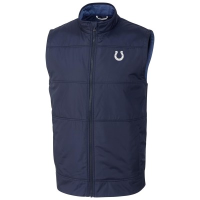 Indianapolis Colts Cutter & Buck Navy Stealth Full-Zip Vest