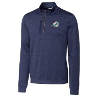 Miami Dolphins Cutter & Buck Navy Stealth Quarter-Zip Jacket