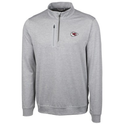 Kansas City Chiefs Cutter & Buck Stealth Quarter-Zip Jacket - Cream - оригинальная атрибутика Канзас-Сити Чифс