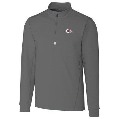 Кофта с короткой молнией Kansas City Chiefs Cutter & Buck Traverse - Gray