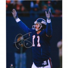 Autographed New York Giants Phil Simms Fanatics Authentic 8 x 10 Arms Up Celebrating Photograph