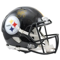 Autographed Pittsburgh Steelers Troy Polamalu Fanatics Authentic Riddell Speed Authentic Helmet